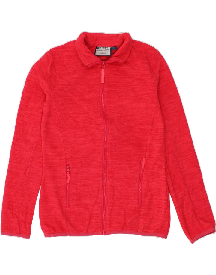 MOUNTAIN WAREHOUSE Womens Fleece Jacket UK 10 Small Red Pinstripe Vintage Mountain Warehouse and Second-Hand Mountain Warehouse from Messina Hembry 