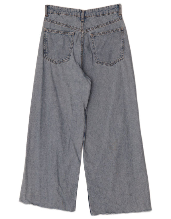 Damskie dżinsy z szeroką nogawką Zara z wysokim stanem EU 36 XS W26 L25 Niebieskie bawełniane