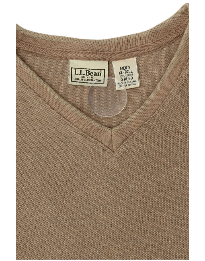 Męski top L.L.Bean z długim rękawem XL, beżowa, bawełniana