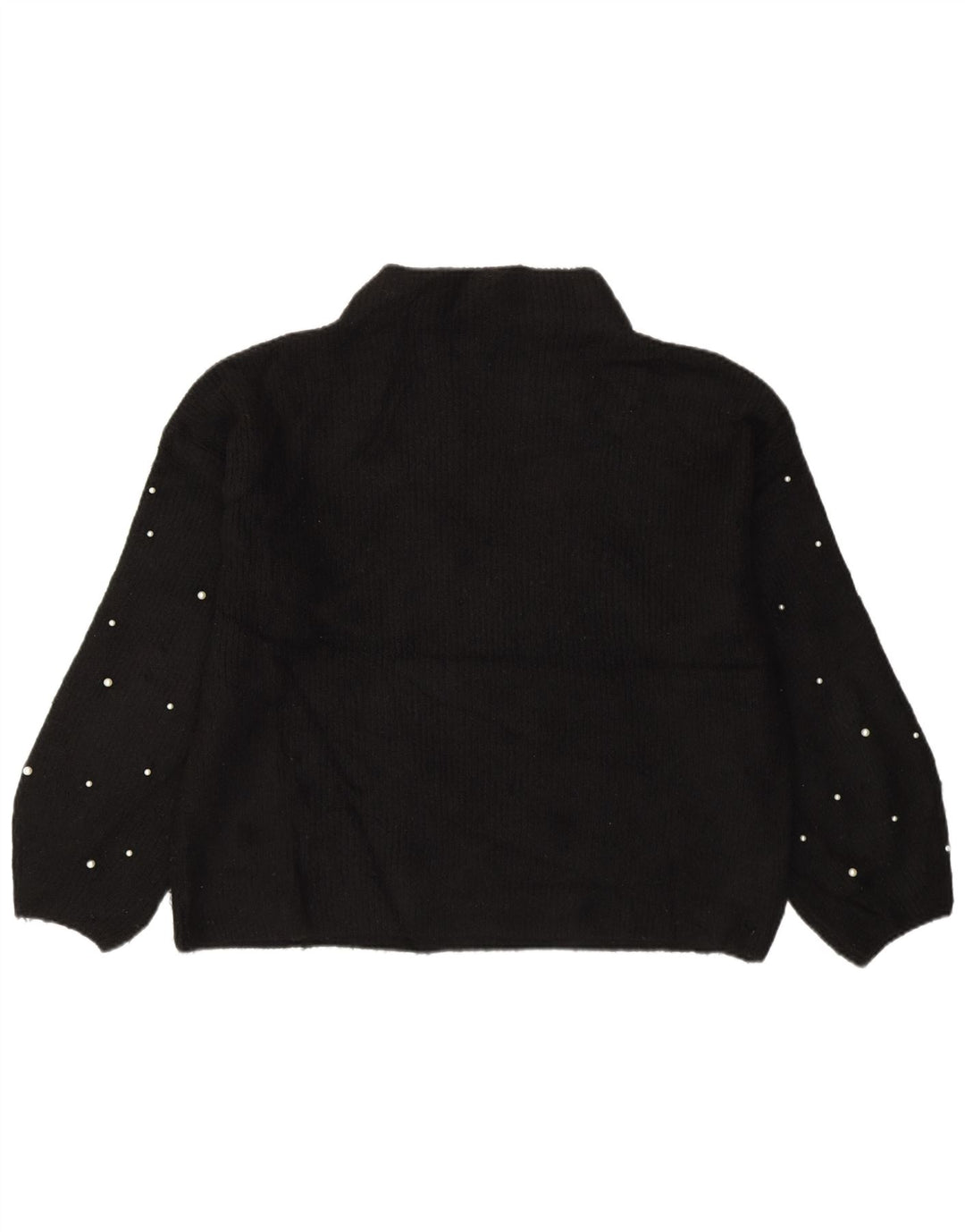 Marks & Spencer Damski sweter z golfem UK 14, duży, czarny akryl