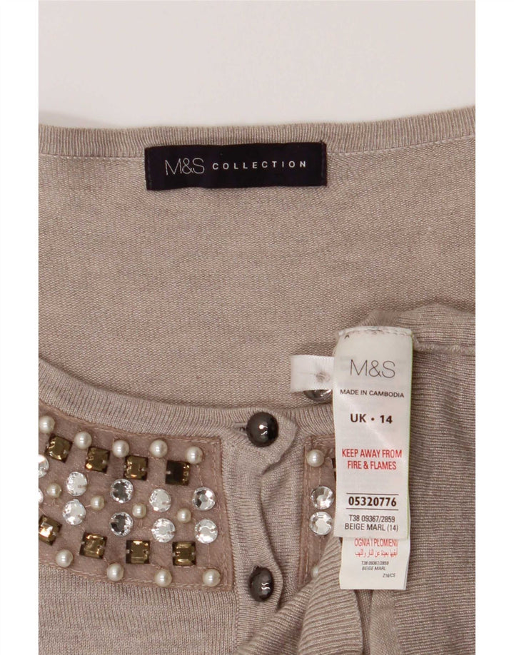 Sweter damski Marks & Spencer UK 14, średnioszary, wiskoza