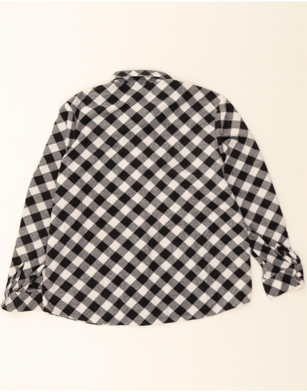 LEE Womens Riders Fleece Shirt UK 18 XL Black Check Polyester Vintage Lee and Second-Hand Lee from Messina Hembry 