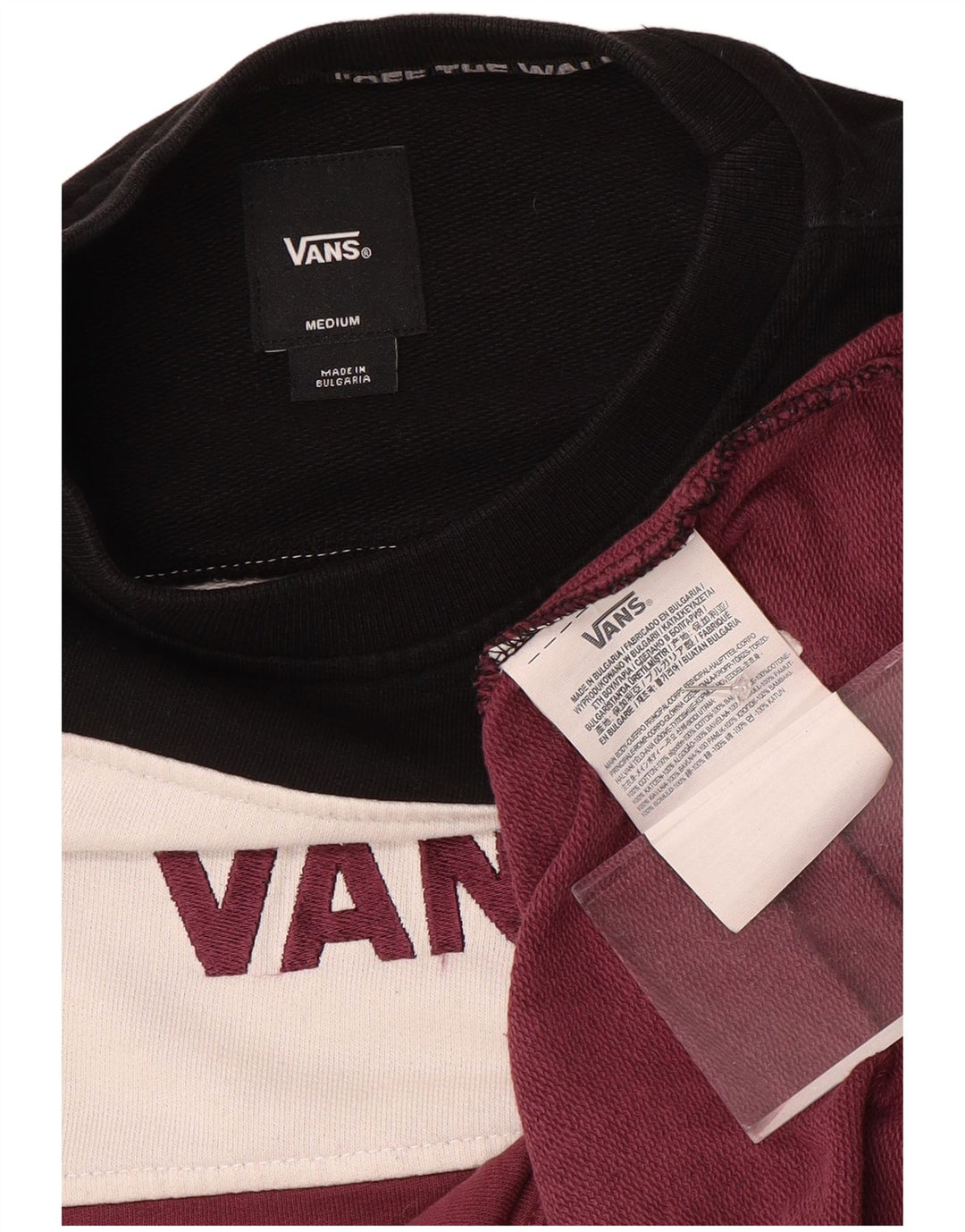 Męska bluza z grafiką Vans, bawełniana, w kolorze średniego burgunda