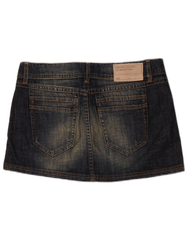Spódnica mini jeansowa damska Benetton IT 44 Medium W32 Granatowa