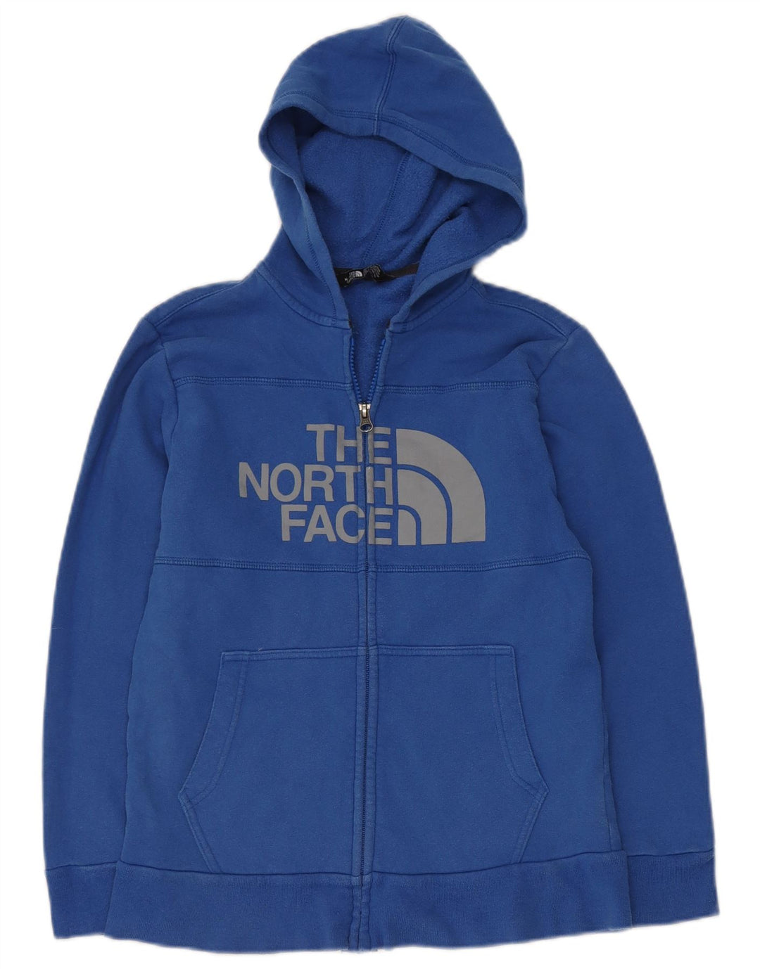 Chłopięcy sweter z kapturem i zamkiem THE NORTH FACE 10-11 lat, średni niebieski