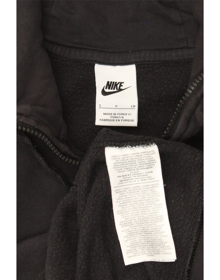 Męski sweter z kapturem i zamkiem błyskawicznym Nike, mały, czarny, bawełniany