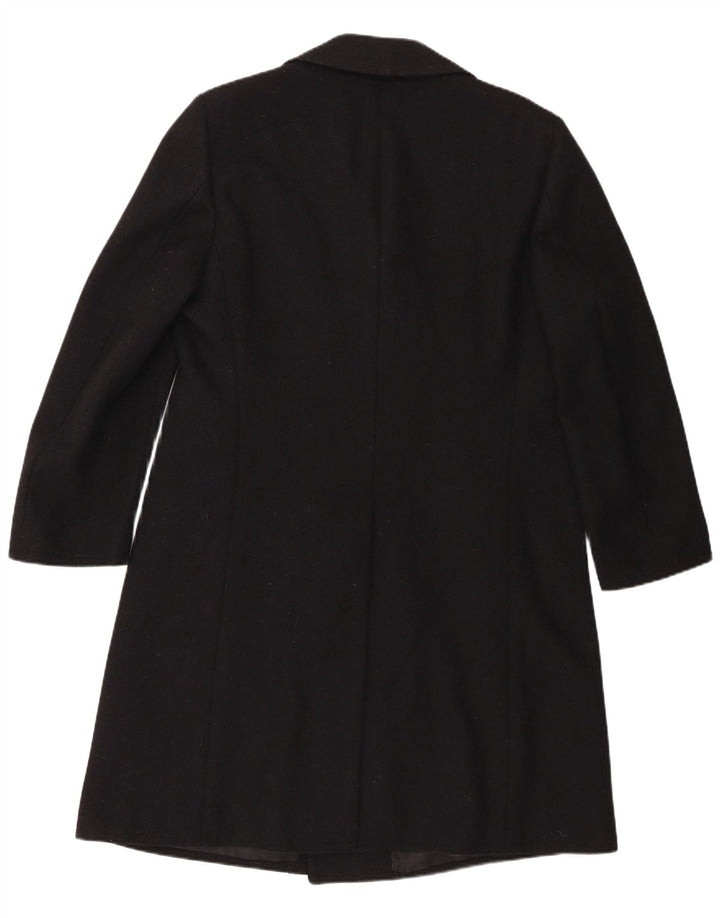 Vintage męski płaszcz z podwójnymi piersiami IT 54 2XL czarna wełna