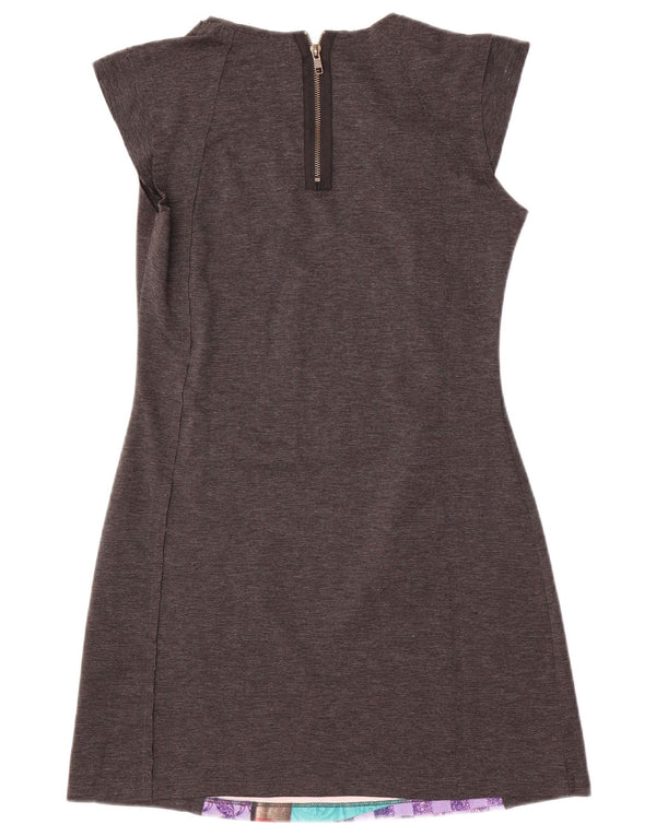 DESIGUAL Damska sukienka płaszczowa UK 12 Średni szary patchwork