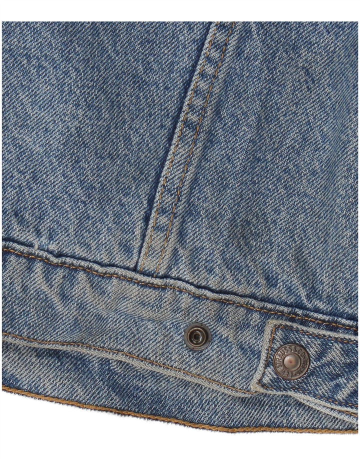 Damska kurtka jeansowa Levi's Sherpa UK 14, duża, niebieska, bawełniana