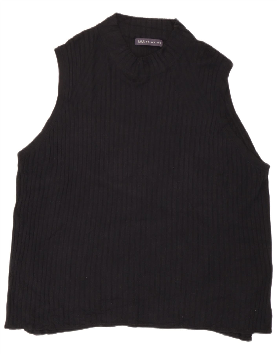 Kamizelka damska Marks & Spencer UK 24 4XL Czarna wiskoza