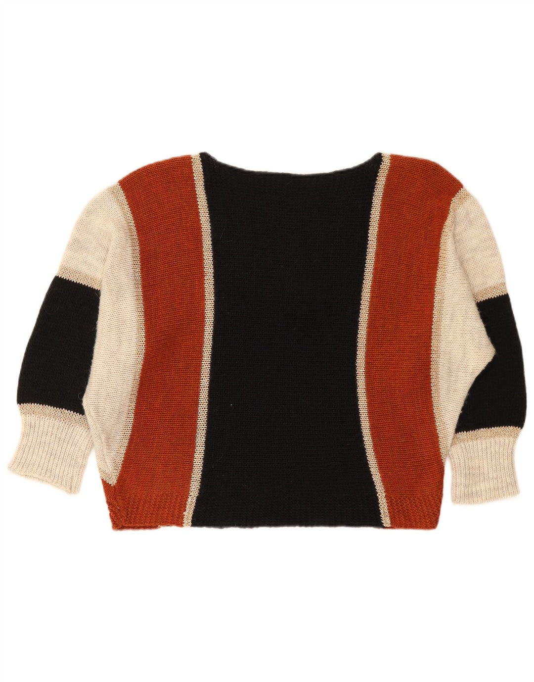 Sweter damski w stylu vintage z dekoltem w łódkę UK 16, duży, wielokolorowy