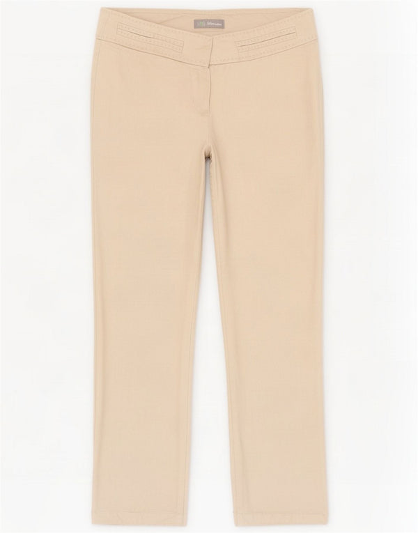 Proste spodnie damskie Marks & Spencer UK 8 Small W26 L31 beżowe