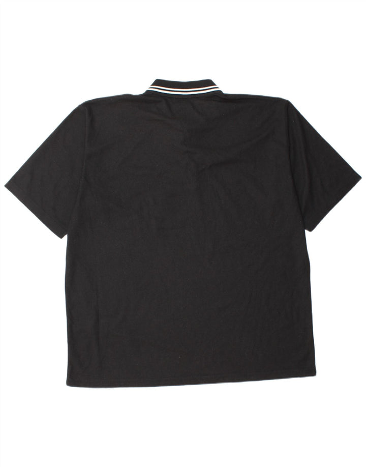 Męska koszulka polo Umbro 2XL, czarna, poliester