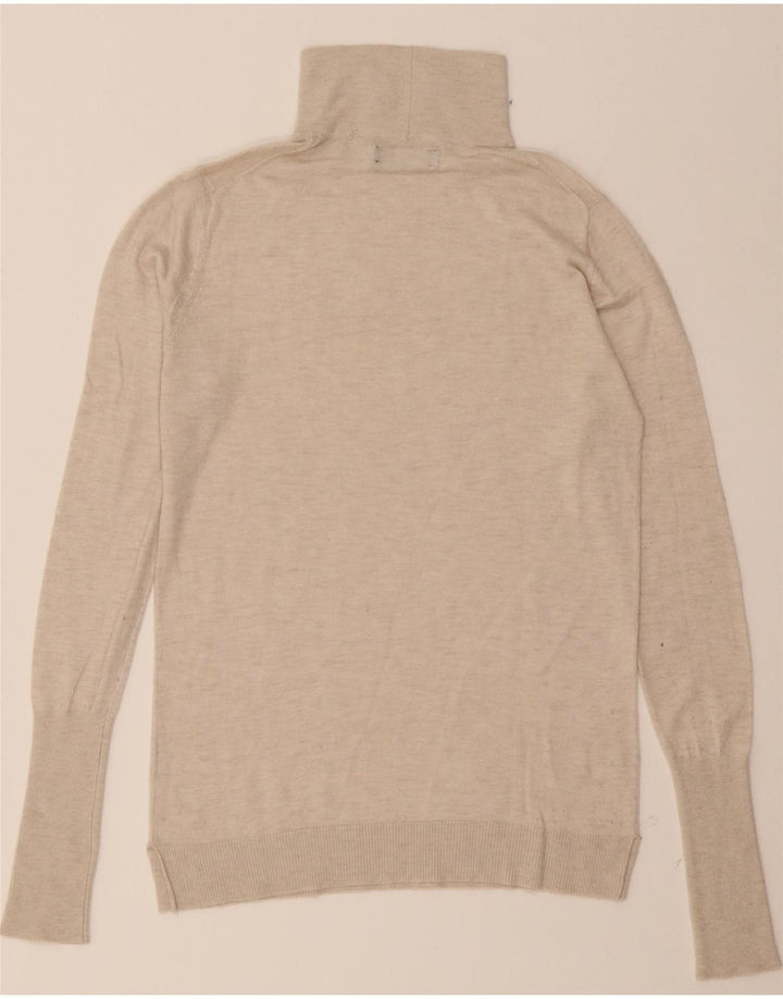 ZARA Womens Turtle Neck Jumper Sweater UK 12 Medium Beige Flecked Vintage Zara and Second-Hand Zara from Messina Hembry 