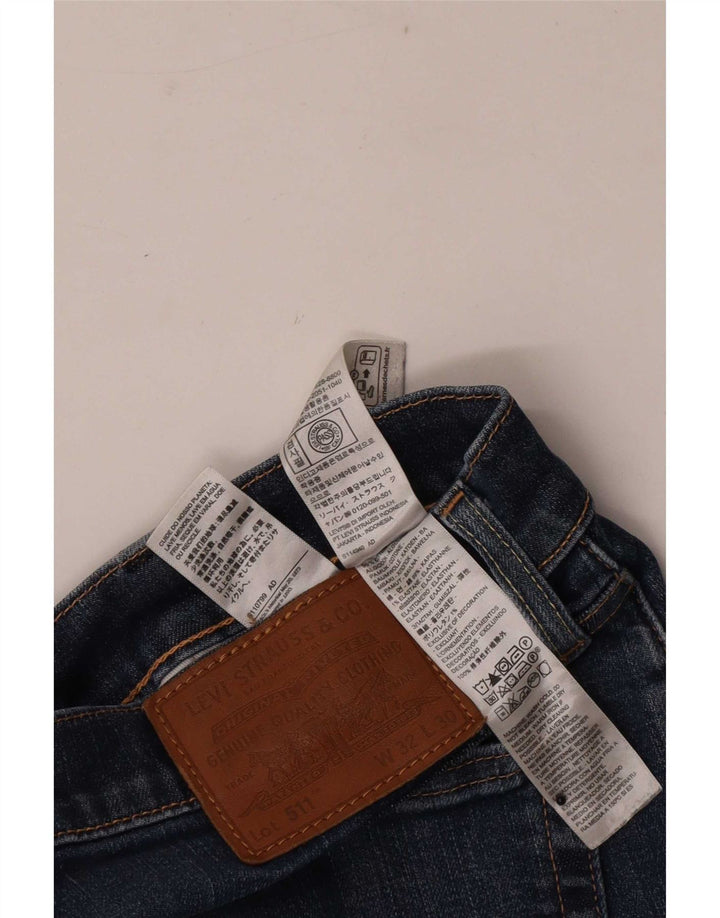Męskie jeansy Levi's 511 Slim W32 L30 Niebieska bawełna