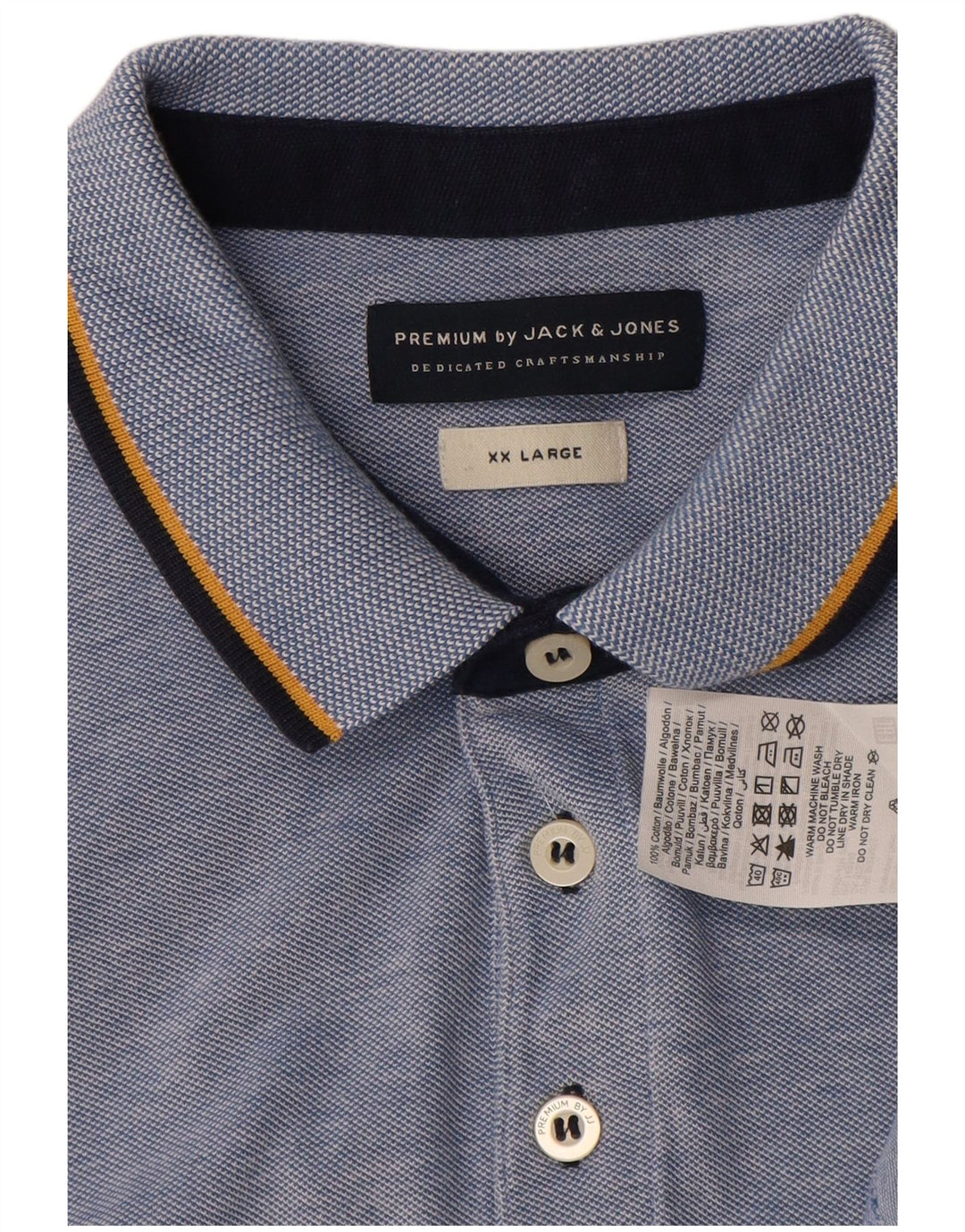 Męska koszulka polo Jack & Jones, 2XL, niebieska, bawełniana