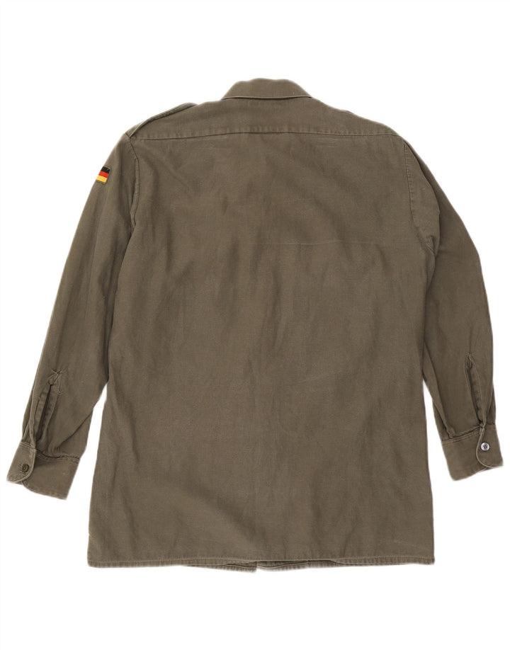 Męska koszula wojskowa w stylu vintage, rozmiar 39/40, średni khaki