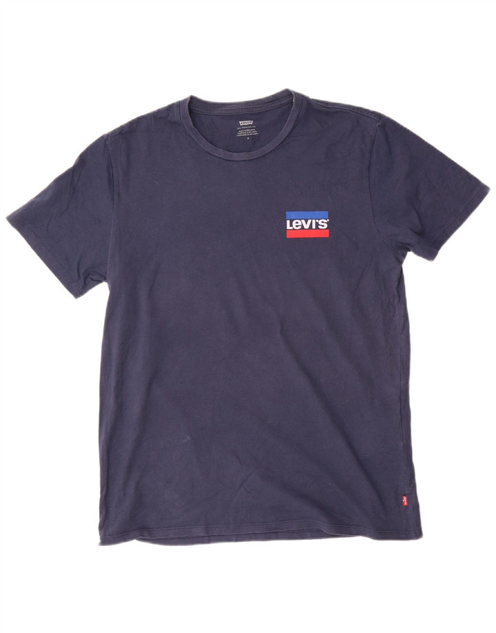Męski T-shirt z grafiką Levi's, średni, granatowy, bawełniany