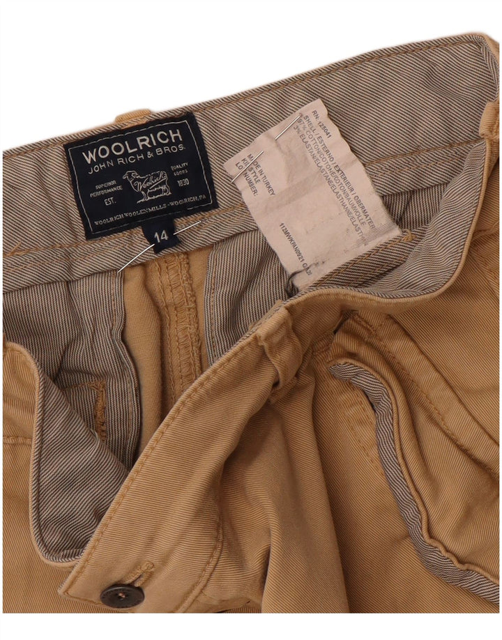 Damskie spodnie cargo Woolrich UK 14 Medium W30 L32 Beżowa bawełna