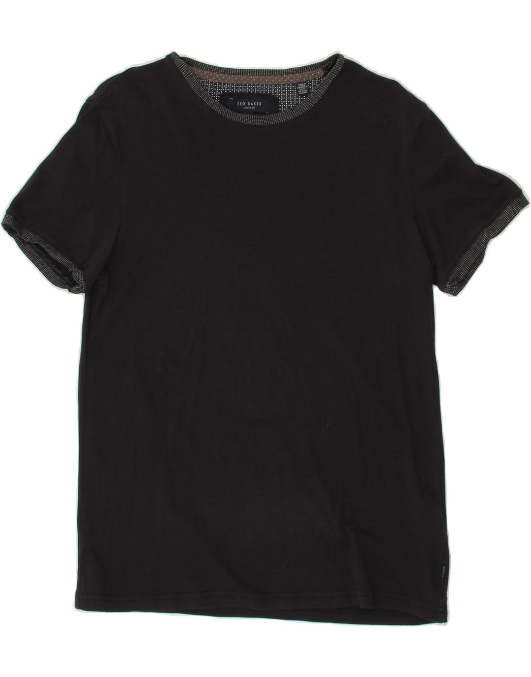 TED BAKER Womens T-Shirt Top Size 2 Medium Navy Blue Cotton Vintage Ted Baker and Second-Hand Ted Baker from Messina Hembry 