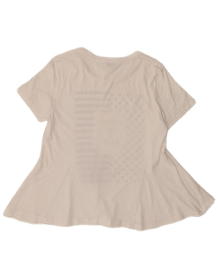 Damska bluzka Liu Jo Milano Graphic Top UK 12 Średnia biel