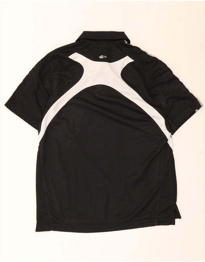 Męska koszulka polo Adidas Clima 365, średni czarny poliester z blokami kolorów