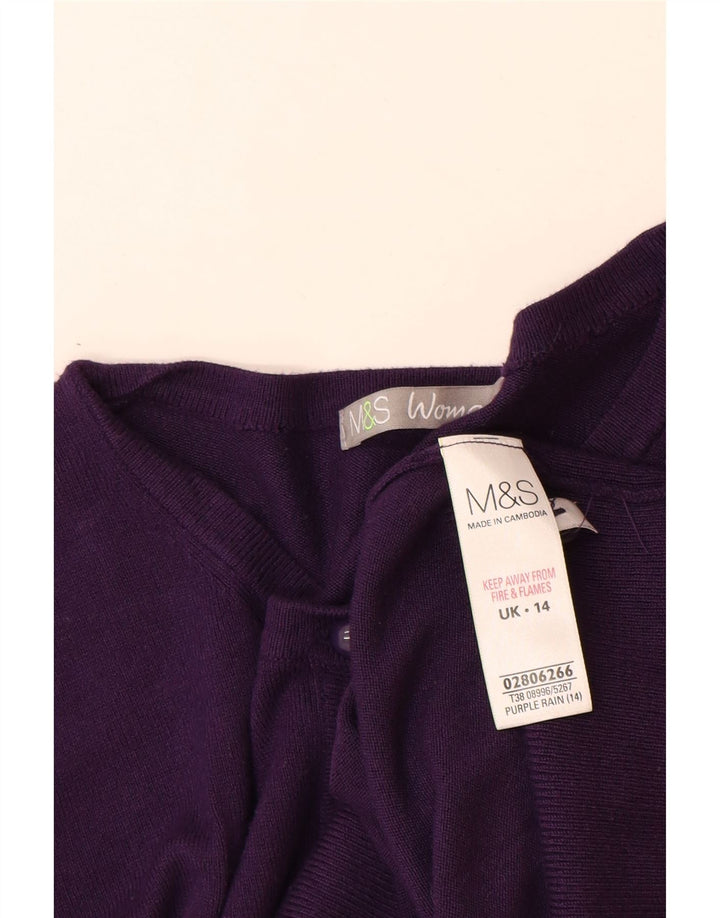 Sweter damski Marks & Spencer UK 14, średni fiolet, wiskoza
