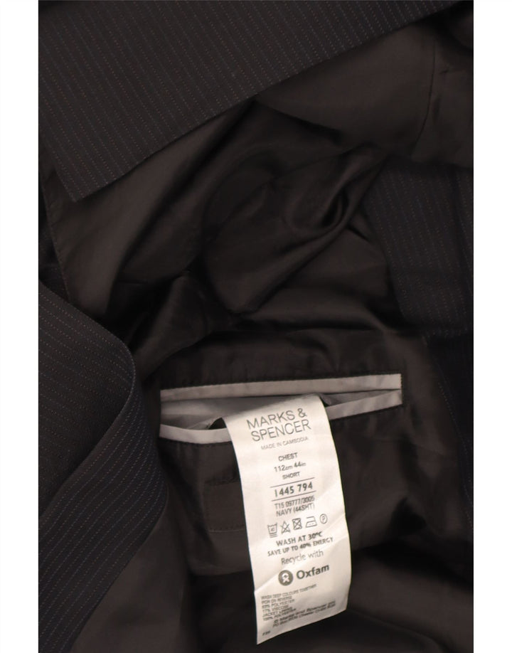 Marks & Spencer Męska marynarka zapinana na 3 guziki, UK 44 XL, granatowa w prążki