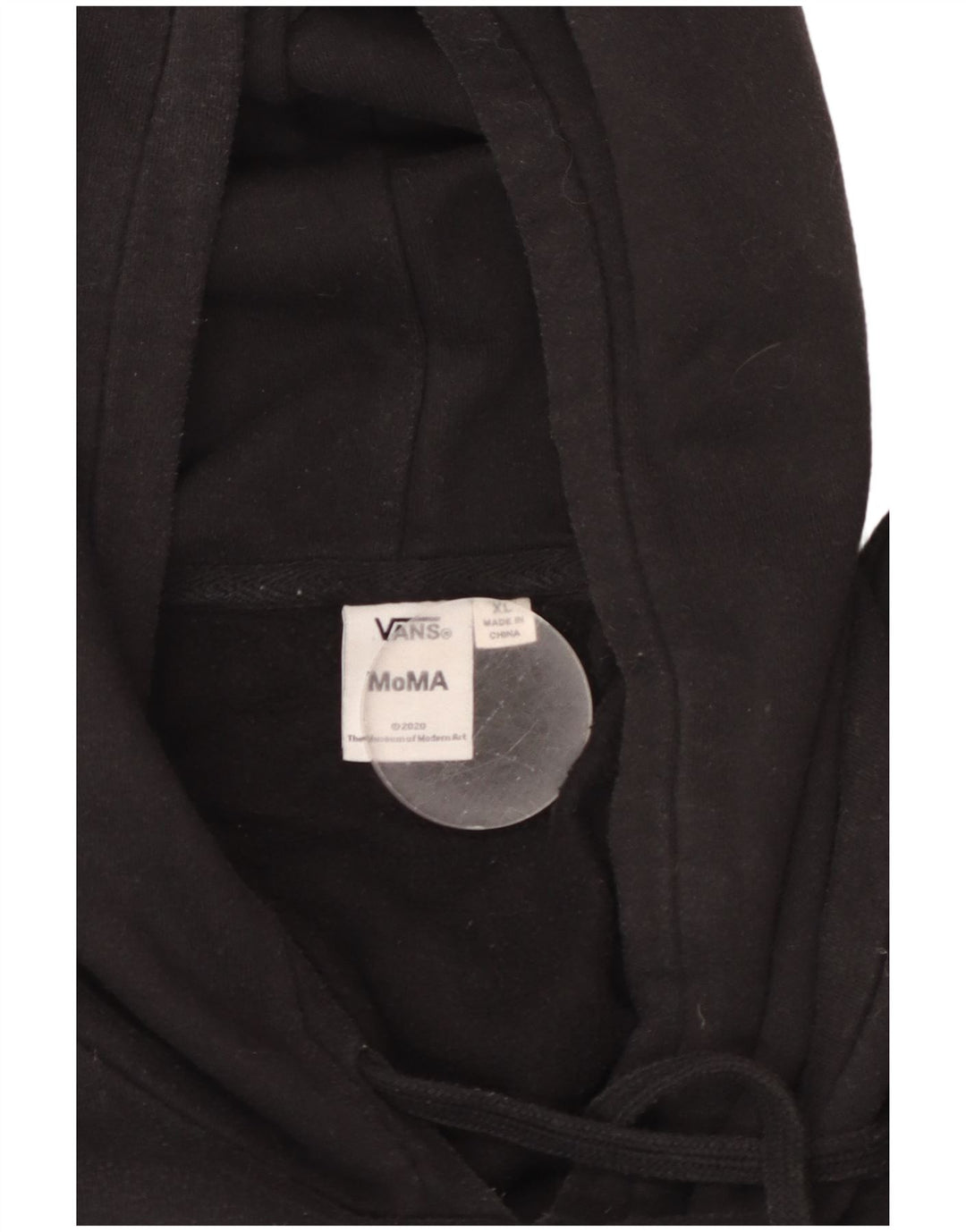 Męski sweter z kapturem i grafiką VANS XL, czarny, bawełniany