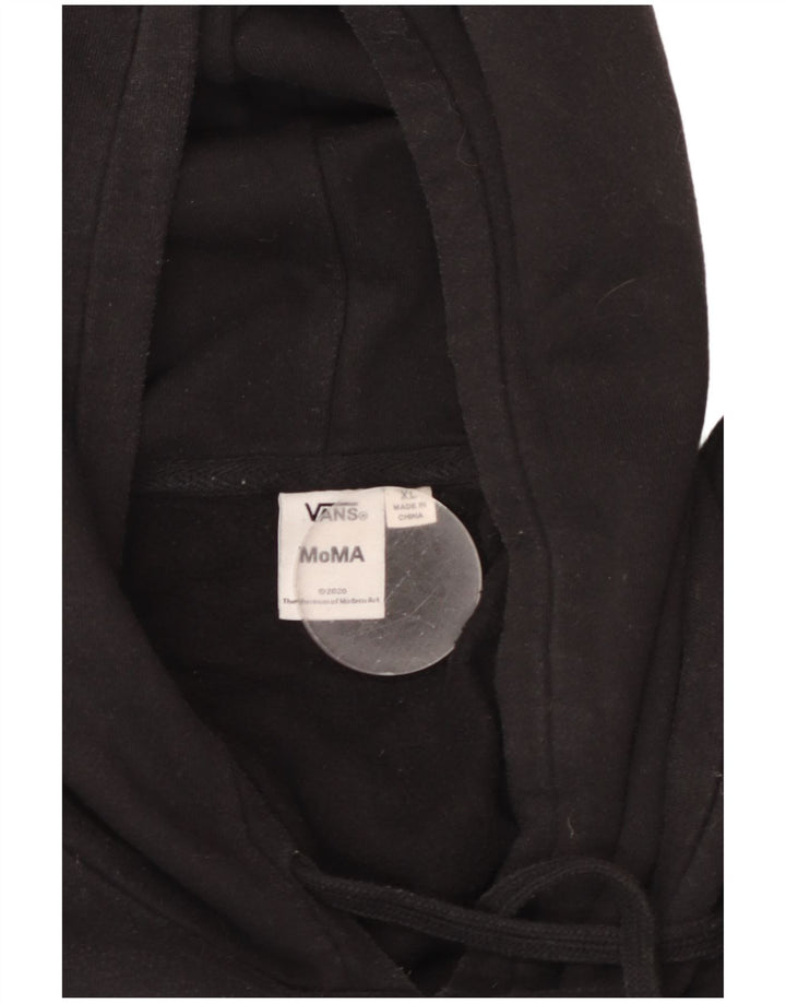 Męski sweter z kapturem i grafiką VANS XL, czarny, bawełniany