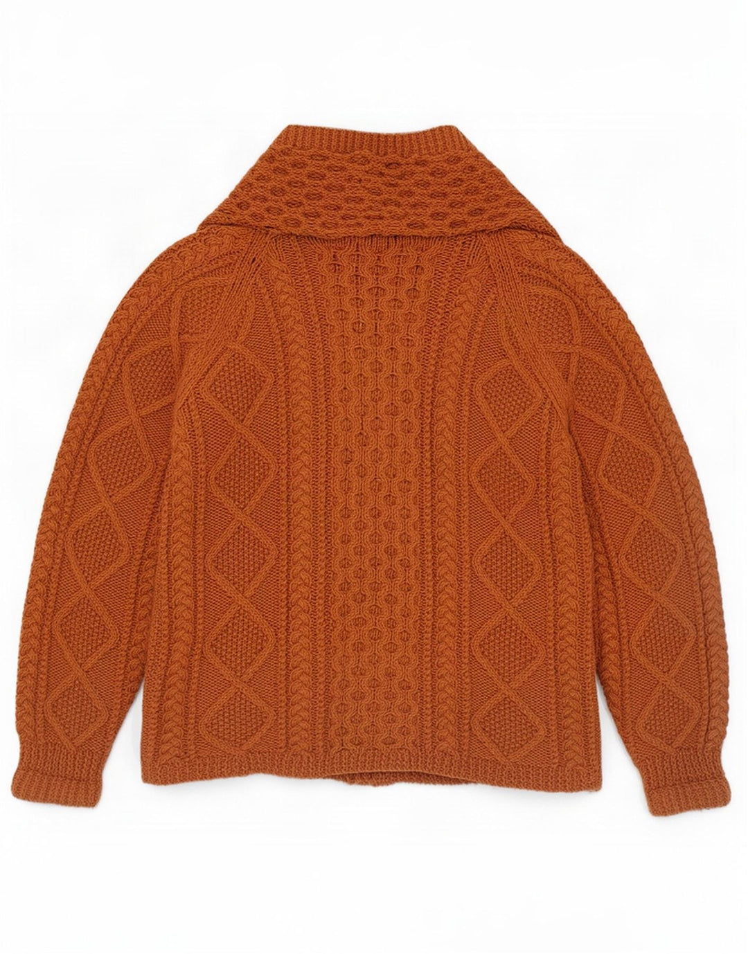 Vintage męski sweter rozpinany UK 14 średni brąz
