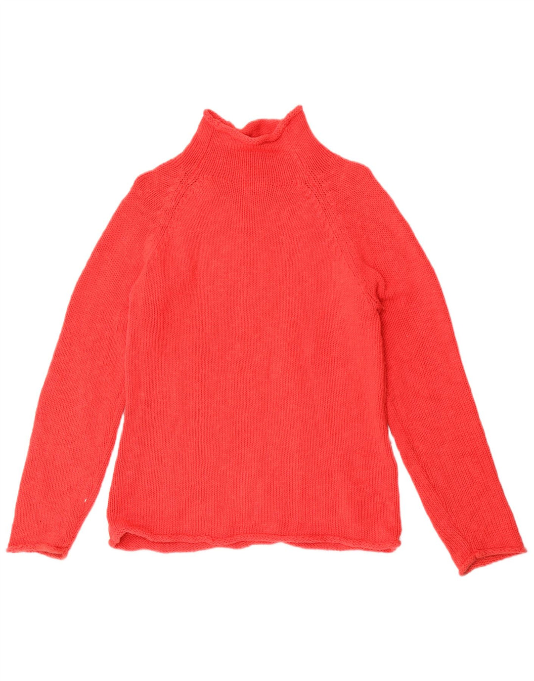 Damski sweter z golfem L.L.Bean UK 12, średni czerwony bawełniany
