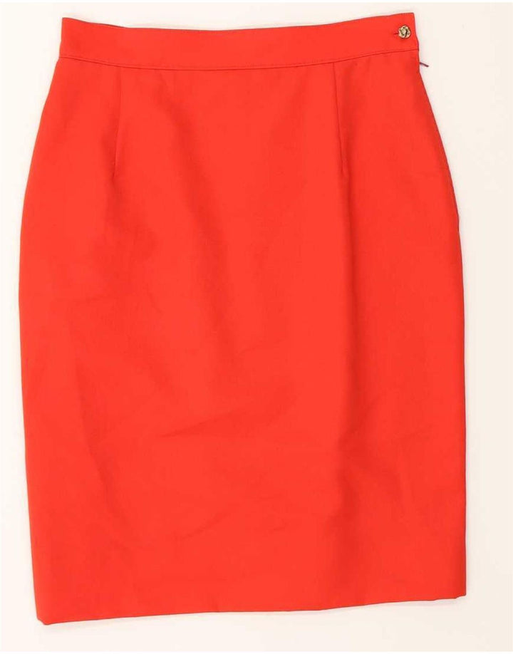 Vintage damski zestaw spódnic zapinanych na 6 guzików, UK 12 Medium W28 Red
