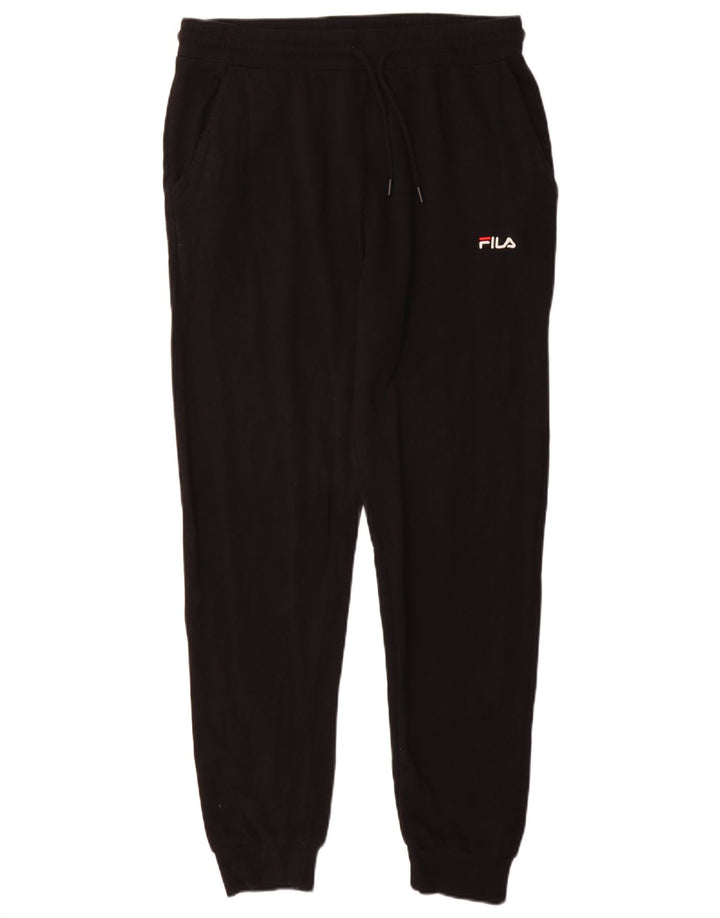 Damskie spodnie dresowe FILA Joggers UK 14, duże, czarne, bawełniane