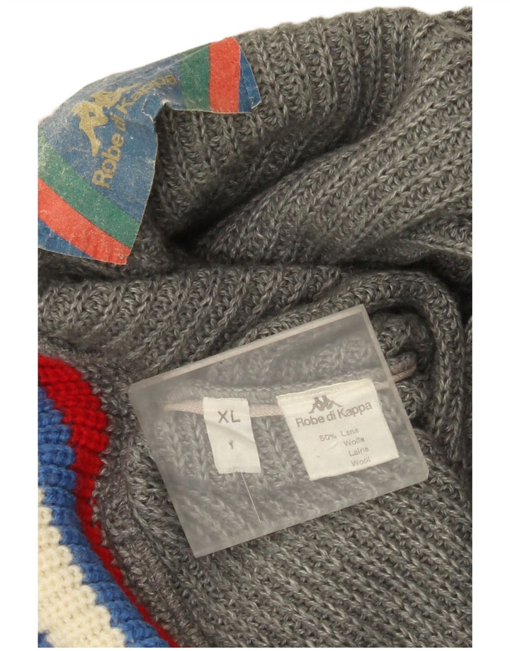 Męski sweter Kappa XL Szara wełna