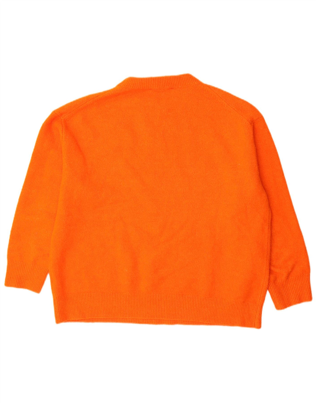 Damski sweter oversize Zara z okrągłym dekoltem UK 14, średni pomarańczowy akryl