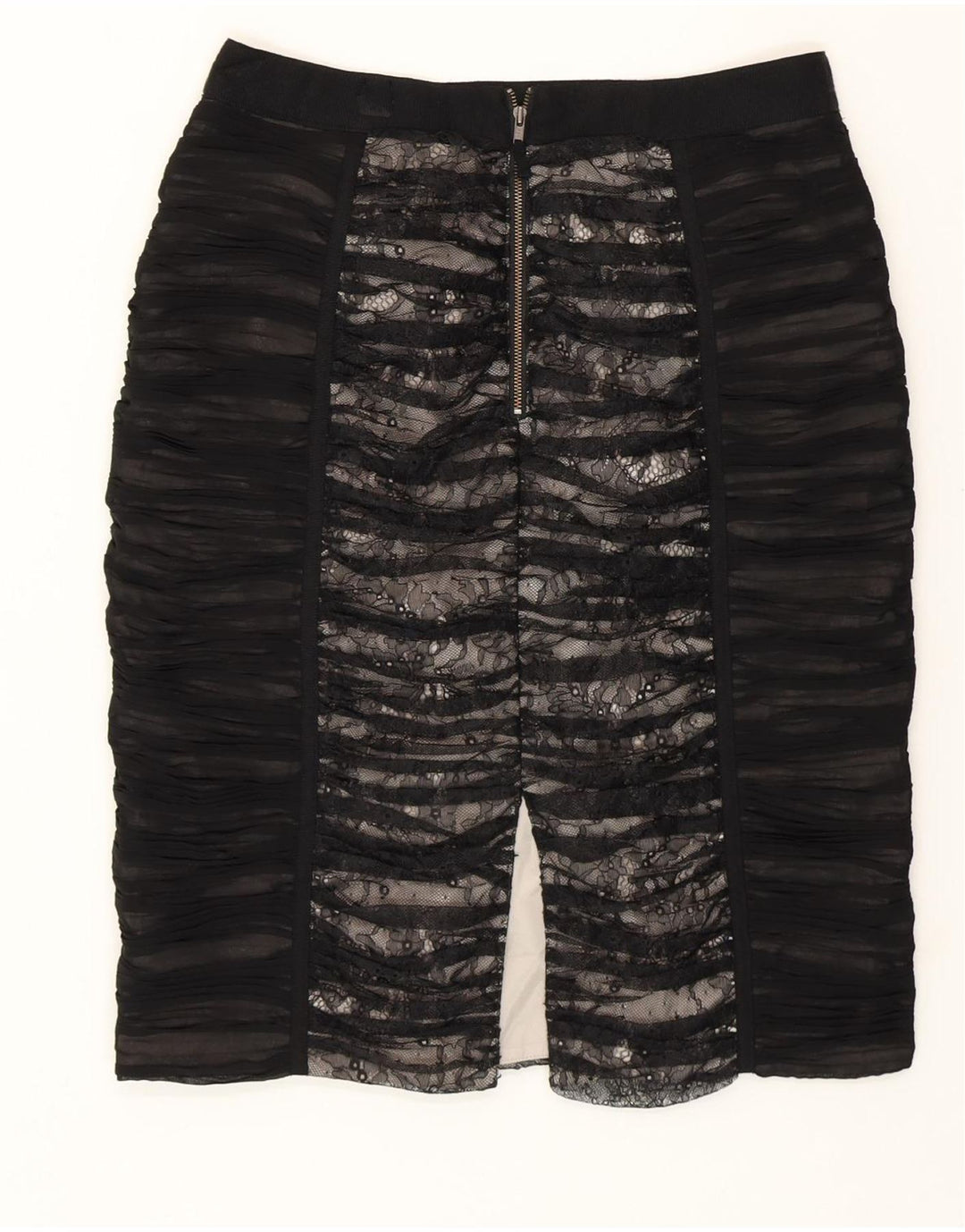 COAST Damska koronkowa spódnica ołówkowa UK 10 Small W28 Czarny poliester