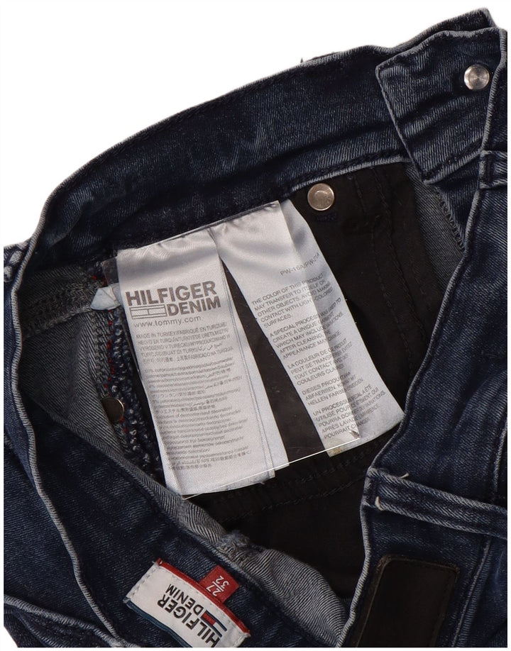 Damskie jeansy skinny ze średnim stanem TOMMY HILFIGER W27 L30 Niebieska bawełna