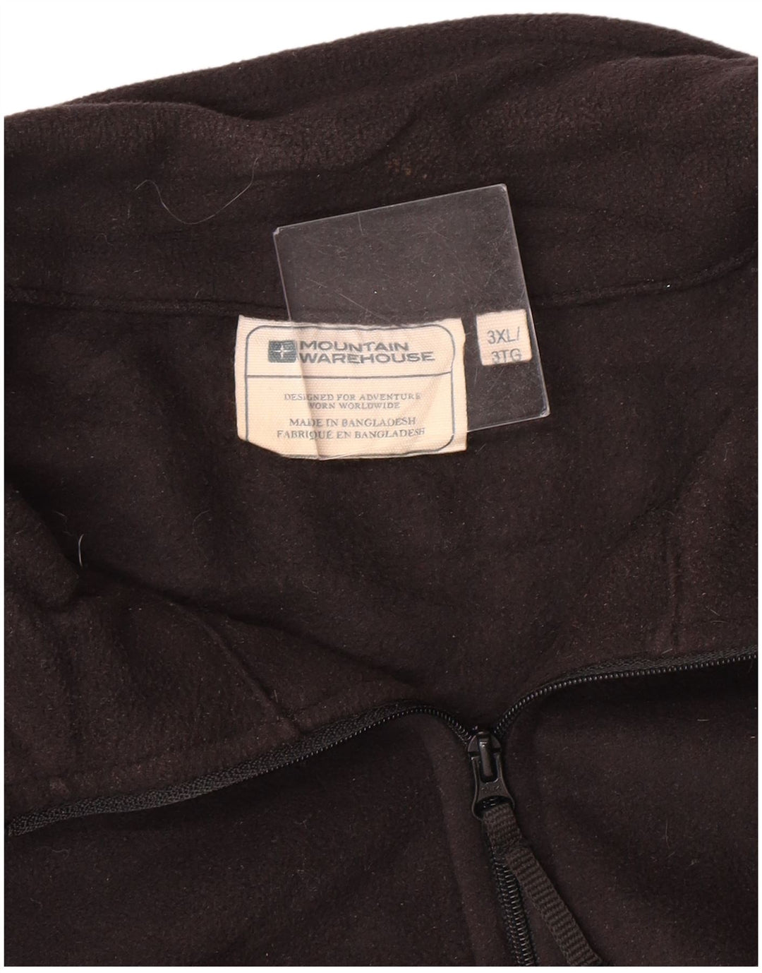 Męski sweter polarowy Mountain Warehouse z zamkiem błyskawicznym, 3XL, czarny