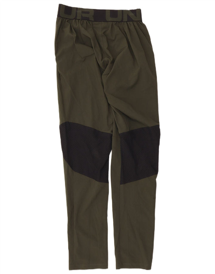Męskie spodnie dresowe UNDER ARMOUR z grafiką, małe, w kolorze khaki