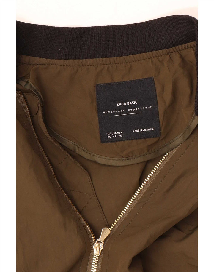 Damska kurtka bomberka oversize Zara UK 6 XS brązowa