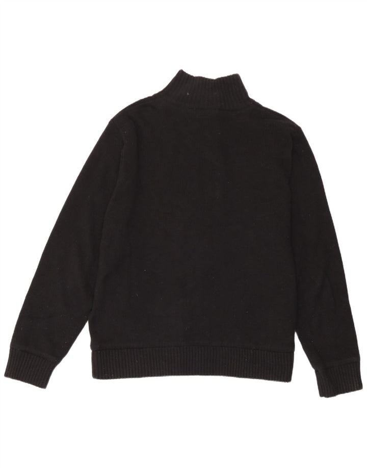 Marks & Spencer Męski sweter rozpinany, duży, czarny, z owczej wełny