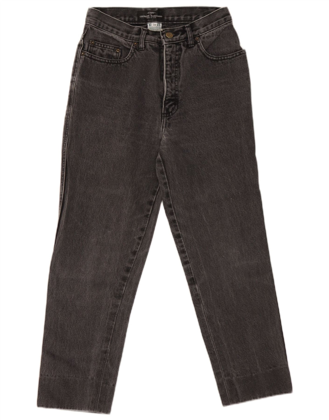 Guess Damskie Zwężane Dżinsy W29 L24 Czarne Bawełniane