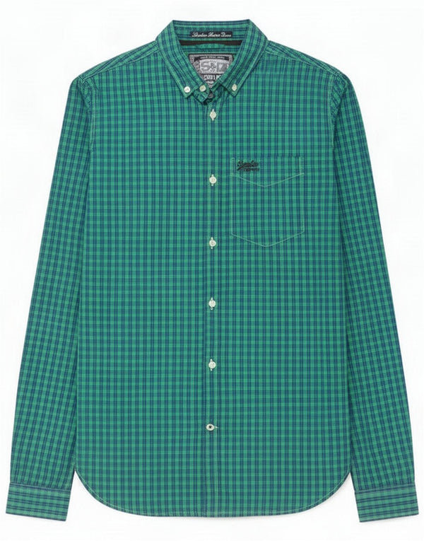 Koszula męska Superdry Small Green Gingham Cotton