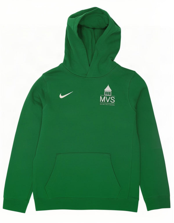 Chłopięcy sweter z kapturem Nike z grafiką 13-14 lat XL, zielony, bawełniany