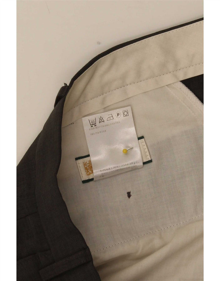 Męskie spodnie casual Marks & Spencer W40 L29 Szary poliester