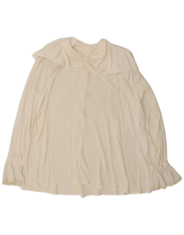 Damska bluzka koszulowa oversize L'altra Moda IT 44 Medium Off White Acetat