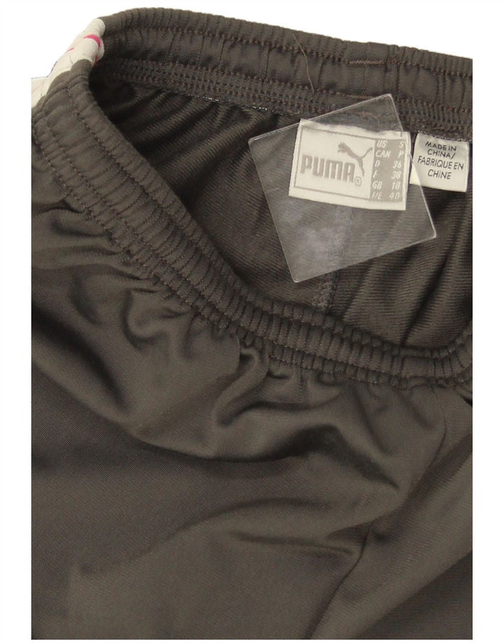 Damskie spodnie dresowe PUMA UK 10, małe, szare, z blokami kolorów