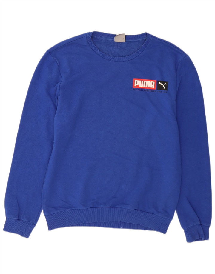 Męska bluza z grafiką Puma, mała niebieska