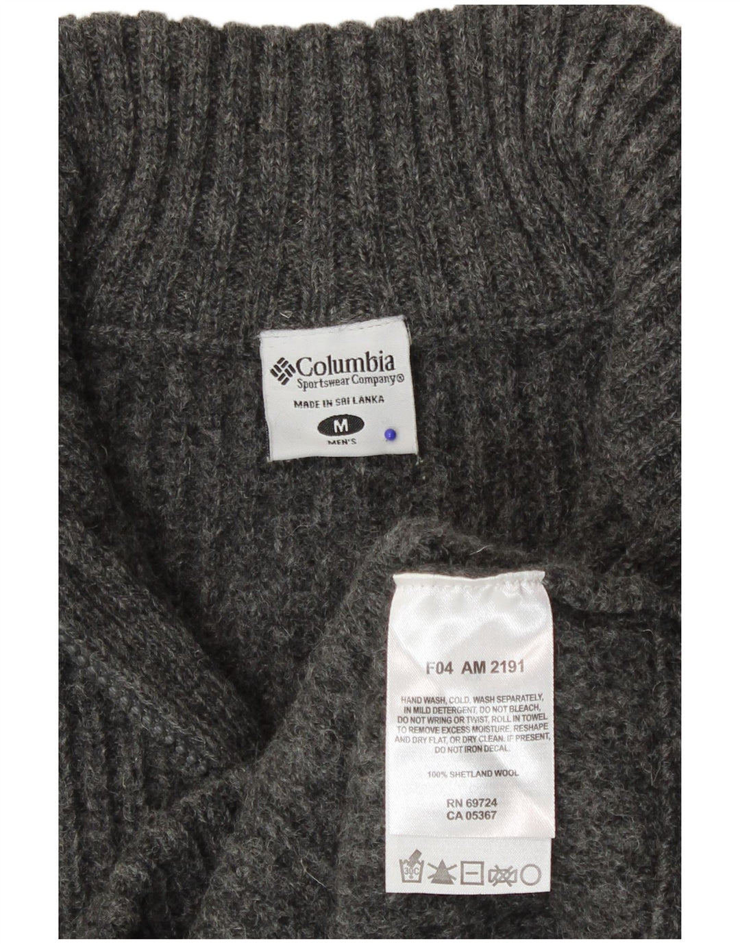 Męski sweter z zamkiem błyskawicznym Columbia, średnioszara wełna